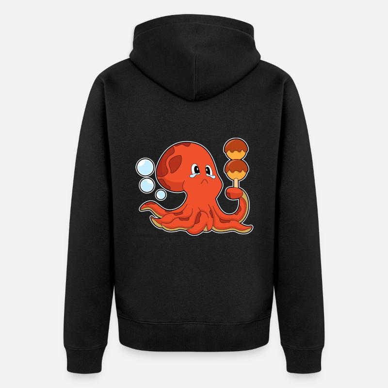 Poulpe Takoyaki - Veste à capuche bio Premium Unisexe - noir