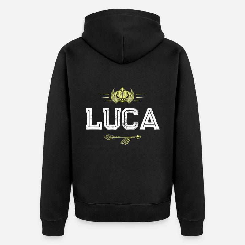 Luca - Veste à capuche bio Premium Unisexe - noir