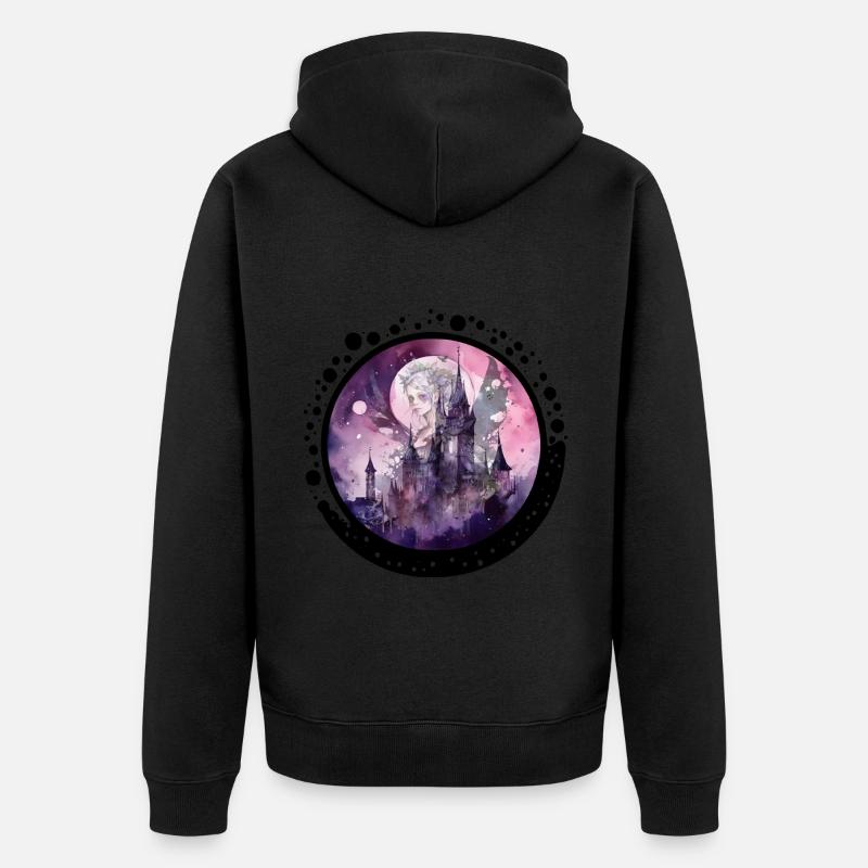 CircleFairy - Unisex Premium Bio Zip Hoodie - Schwarz