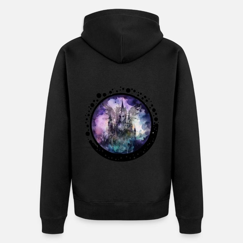 CircleFairy2 - Unisex Premium Bio Zip Hoodie - Schwarz