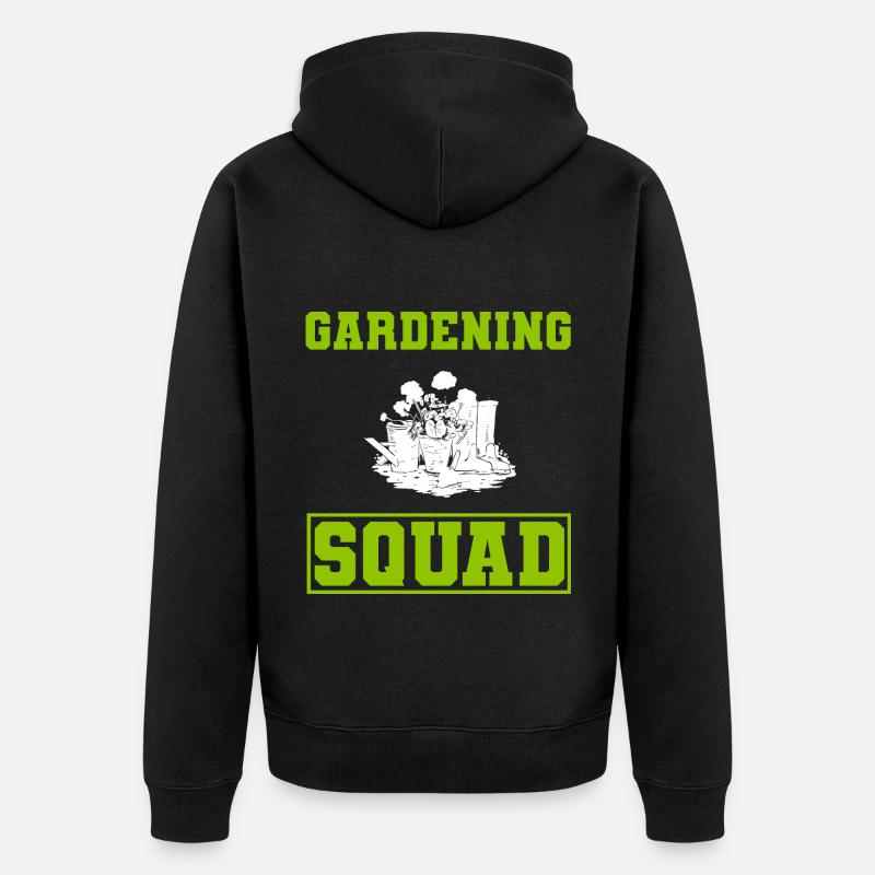 Lustige Gartenblumen Botaniker - Unisex Premium Bio Zip Hoodie - Schwarz
