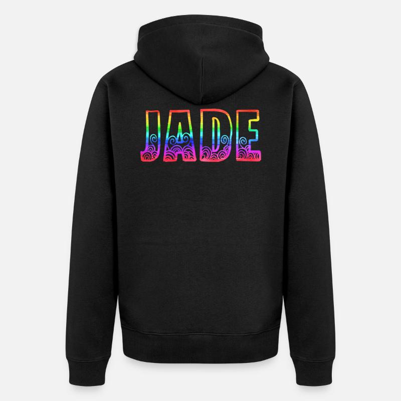 jade rs arc-en-ciel - Veste à capuche bio Premium Unisexe - noir