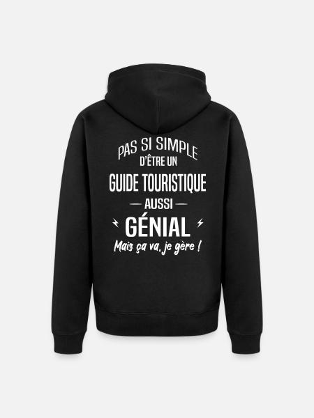 Guide touristique - Veste à capuche bio Premium Unisexe - noir