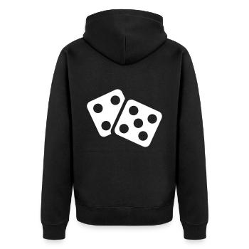 Symbole du casino Dice - Veste à capuche bio Premium Unisexe - noir - Dos - Nico (187cm)