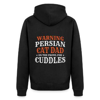 Persian Cat Cat Lover Cat Owner Persian Longhair C - Unisex Premium Organic Zip Hoodie - black - Back - Nico (187cm)