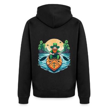 Kayak Trèfle de la Saint-Patrick - Veste à capuche bio Premium Unisexe - noir - Dos - Nico (187cm)