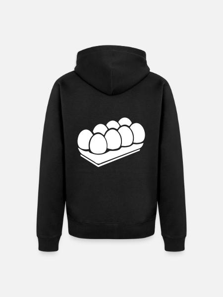 Eier symbol - Unisex Premium Bio Zip Hoodie - Schwarz