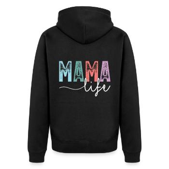 Vie de maman - Veste à capuche bio Premium Unisexe - noir - Dos - Nico (187cm)