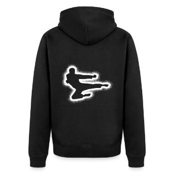 Taekwondo Arts Martiaux Garçons Enfants Hommes Karaté - Veste à capuche bio Premium Unisexe - noir - Dos - Nico (187cm)