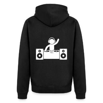 Platines dj - Veste à capuche bio Premium Unisexe - noir - Dos - Nico (187cm)