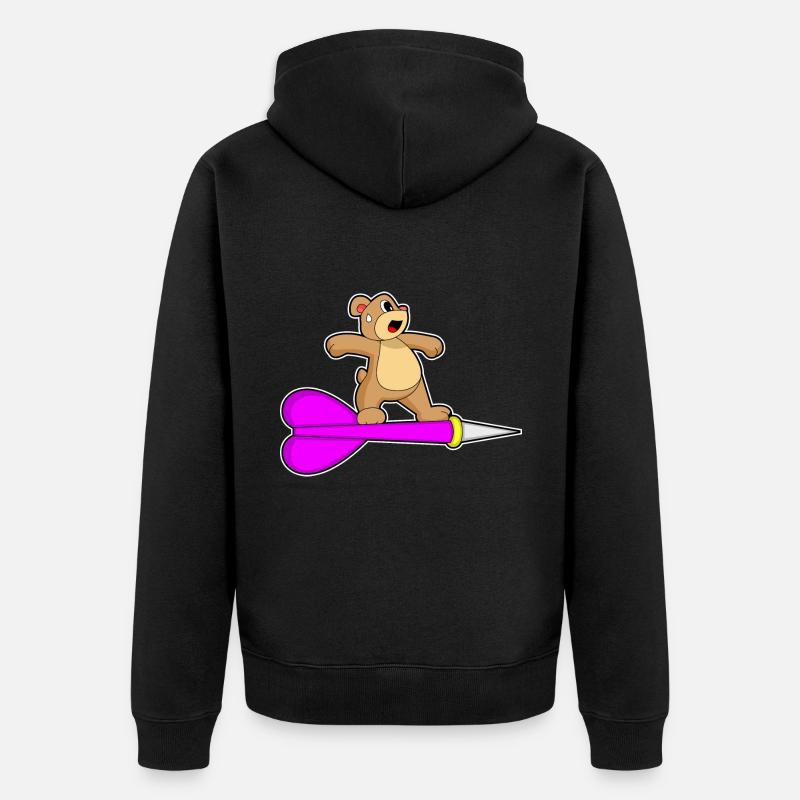 Fléchette d’ours - Veste à capuche bio Premium Unisexe - noir