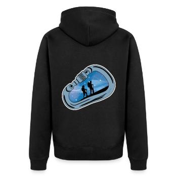 Mousqueton Randonnée - Veste à capuche bio Premium Unisexe - noir - Dos - Nico (187cm)