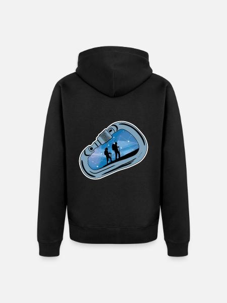 Mousqueton Randonnée - Veste à capuche bio Premium Unisexe - noir