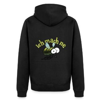Je vais faire une mouche - Veste à capuche bio Premium Unisexe - noir - Dos - Nico (187cm)