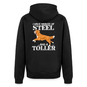 tollersteel - Veste à capuche bio Premium Unisexe - noir - Dos - Nico (187cm)