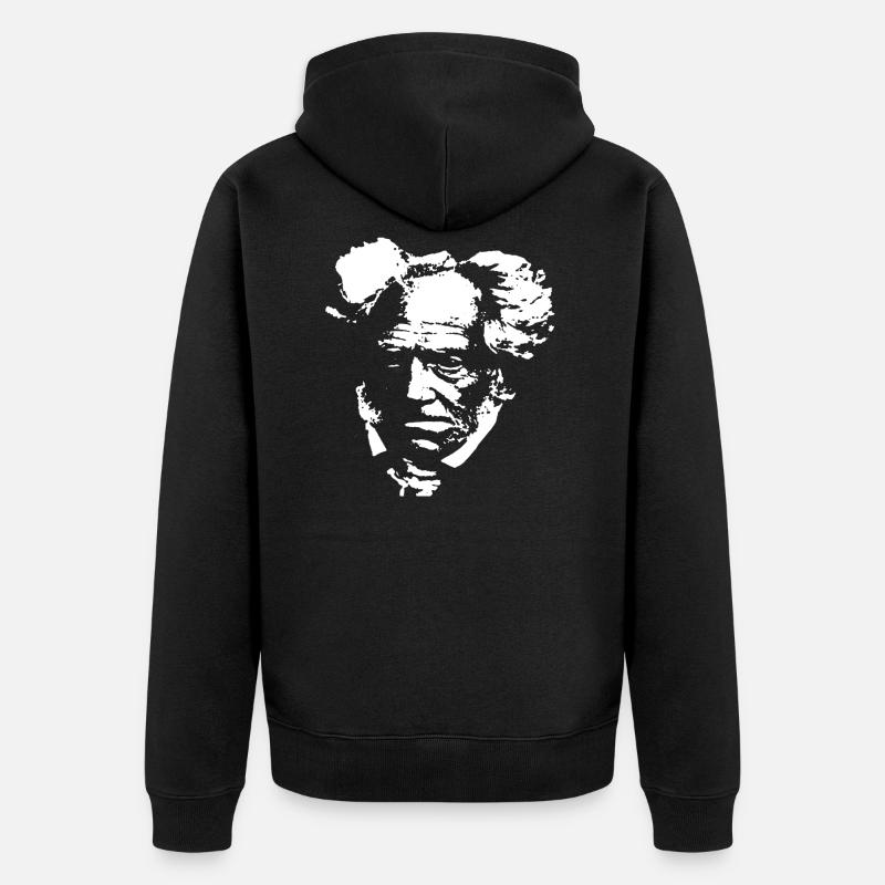 Arthur Schopenhauer - Veste à capuche bio Premium Unisexe - noir