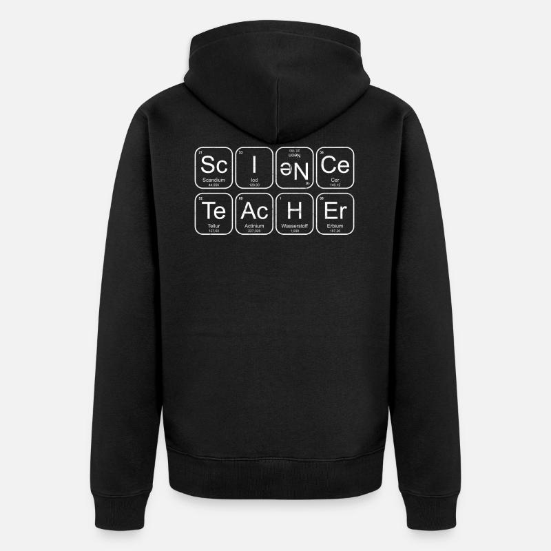 Enseignant Chimie Science Enseignant Éléments - Veste à capuche bio Premium Unisexe - noir