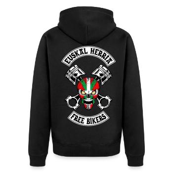 Basques Bikers - Veste à capuche bio Premium Unisexe - noir - Dos - Nico (187cm)