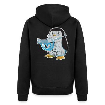 Doctor nurse hospital - Unisex Premium Organic Zip Hoodie - black - Back - Nico (187cm)