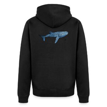 Requin baleine - Veste à capuche bio Premium Unisexe - noir - Dos - Nico (187cm)