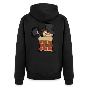ramoneur - Veste à capuche bio Premium Unisexe - noir - Dos - Nico (187cm)