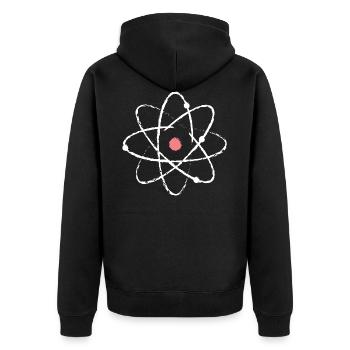 Physique Atome - Veste à capuche bio Premium Unisexe - noir - Dos - Nico (187cm)