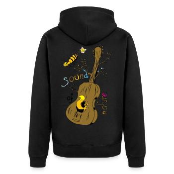 Son de la nature - Veste à capuche bio Premium Unisexe - noir - Dos - Nico (187cm)