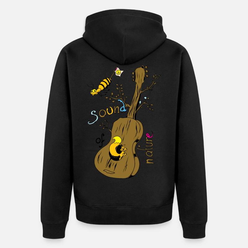 Son de la nature - Veste à capuche bio Premium Unisexe - noir
