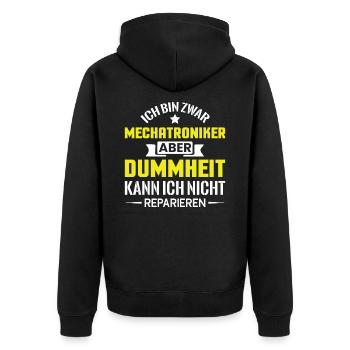 Disage drôle mécatronique - Veste à capuche bio Premium Unisexe - noir - Dos - Nico (187cm)