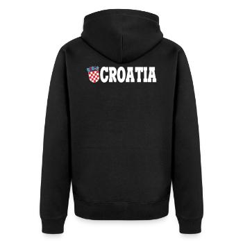 Croatie Croatie - Veste à capuche bio Premium Unisexe - noir - Dos - Nico (187cm)