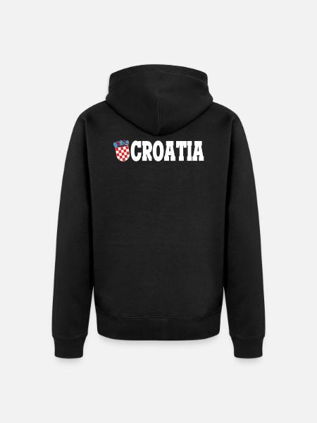 Croatia Croatia - Unisex Premium Organic Zip Hoodie - black