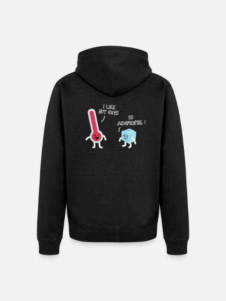 THERMOMETER JUDGE - Unisex Premium Bio Zip Hoodie - Schwarz