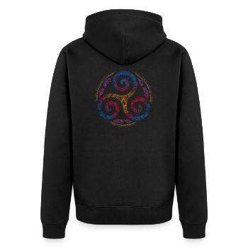 Triskele - Veste à capuche bio Premium Unisexe - noir - Dos - Nico (187cm)