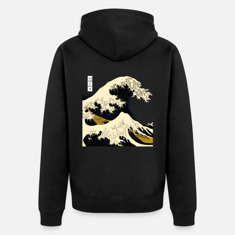 Bateau de surfeur - Veste à capuche bio Premium Unisexe - noir