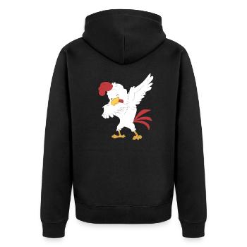 Dabbing poulet fermier fermier - Veste à capuche bio Premium Unisexe - noir - Dos - Nico (187cm)