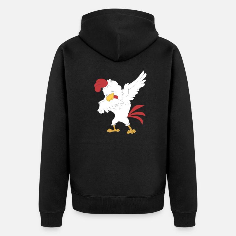 Dabbing poulet fermier fermier - Veste à capuche bio Premium Unisexe - noir