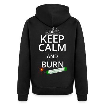 Les feux d'artifice du Nouvel An Pyro Keep Calm - Veste à capuche bio Premium Unisexe - noir - Dos - Nico (187cm)