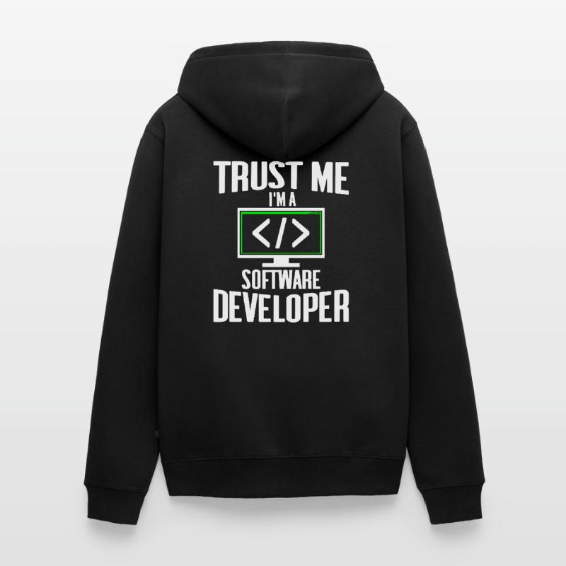 Trust me I'm a software developer gift online Unisex Premium Organic Zip Hoodie