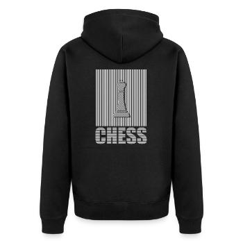 Illusion cadeau reine joueur d'échecs - Veste à capuche bio Premium Unisexe - noir - Dos - Nico (187cm)