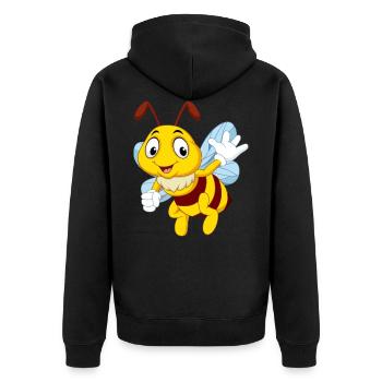 Bee beekeeper gift shirt - Unisex Premium Organic Zip Hoodie - black - Back - Nico (187cm)