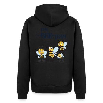 Bee team bees beekeepers - Unisex Premium Organic Zip Hoodie - black - Back - Nico (187cm)