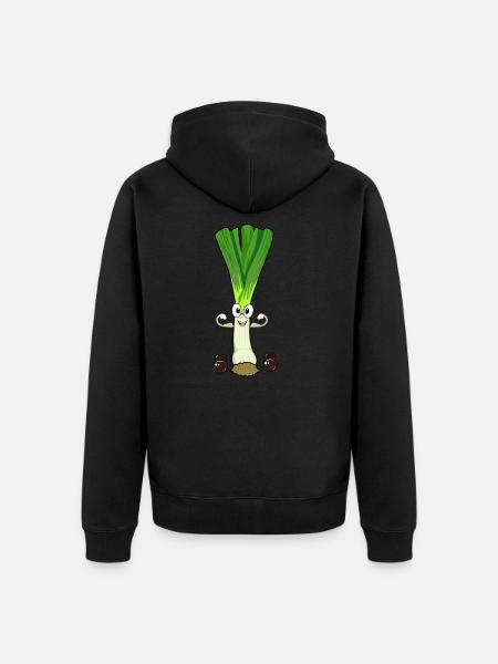 Active Fitness Leek - Unisex Premium Organic Zip Hoodie - black