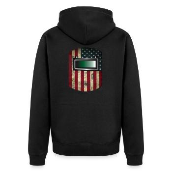 Soudeur américain drôle de soudeur cadeau fier emploi chemise - Veste à capuche bio Premium Unisexe - noir - Dos - Nico (187cm)
