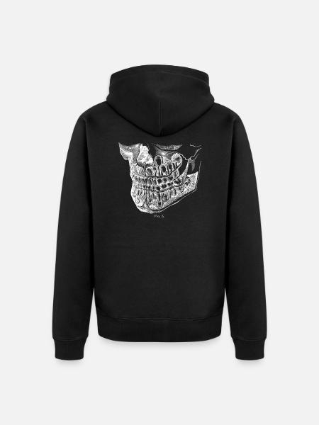 Tooth jaw - Unisex Premium Organic Zip Hoodie - black