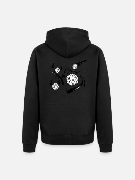 Dice Fight Fun Gift - Unisex Premium Organic Zip Hoodie - black