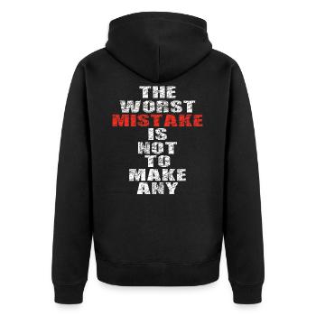 C’est la citation amusante Typography Tee pour personne - Veste à capuche bio Premium Unisexe - noir - Dos - Nico (187cm)