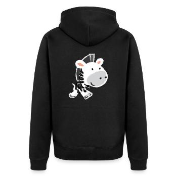 Zèbre - Veste à capuche bio Premium Unisexe - noir - Dos - Nico (187cm)