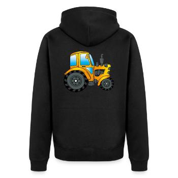 tracteur - Veste à capuche bio Premium Unisexe - noir - Dos - Nico (187cm)
