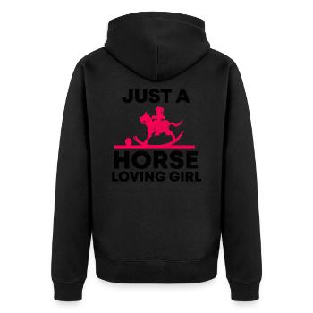 Chevaux - Veste à capuche bio Premium Unisexe - noir - Dos - Nico (187cm)