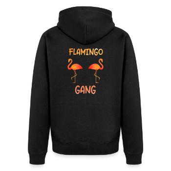 Équipement de flamant rose en cadeau Flamants roses - Veste à capuche bio Premium Unisexe - noir - Dos - Nico (187cm)